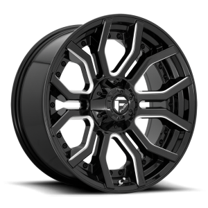 Fuel 1PC - Fuel 1PC D711 RAGE 24X12 5X5.0/5.5 Gloss Black Milled|D71124205747 - Image 2