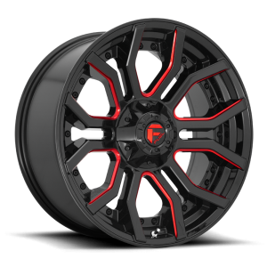 Fuel 1PC - Fuel 1PC D712 RAGE 24X12 8X170 Gloss Black Red Tinted Clear|D71224201747 - Image 2