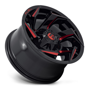 Fuel 1PC - Fuel 1PC D755 REACTION 15X8 5X4.5/4.75 Gloss Black Milled With Red Tint|D75515800437 - Image 3