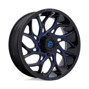 Fuel UTV - Fuel UTV D778 RUNNER UTV 20X7 4X156 Gloss Black Milled Candy Blue|D7782070A544 - Image 2