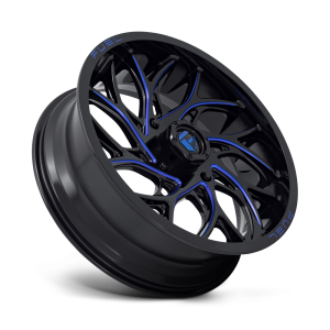 Fuel UTV - Fuel UTV D778 RUNNER UTV 20X7 4X156 Gloss Black Milled Candy Blue|D7782070A544 - Image 3