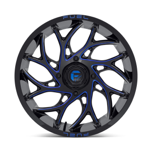Fuel UTV - Fuel UTV D778 RUNNER UTV 20X7 4X156 Gloss Black Milled Candy Blue|D7782070A544 - Image 4