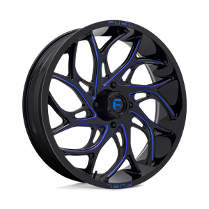 Fuel UTV - Fuel UTV D778 RUNNER UTV 24X7 4X137 Gloss Black Milled Candy Blue|D7782470A644 - Image 2