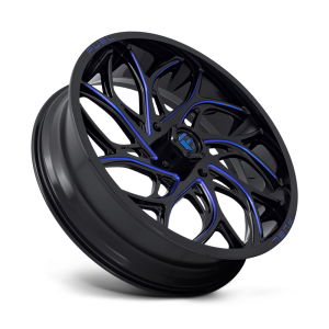 Fuel UTV - Fuel UTV D778 RUNNER UTV 24X7 4X137 Gloss Black Milled Candy Blue|D7782470A644 - Image 3