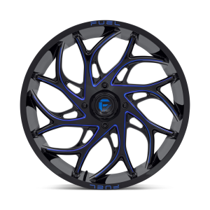 Fuel UTV - Fuel UTV D778 RUNNER UTV 24X7 4X137 Gloss Black Milled Candy Blue|D7782470A644 - Image 4