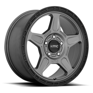 KMC - KMC KM721 ALPINE 15X7 5X100 Satin Gray With Black Lip|KM72157051415 - Image 2