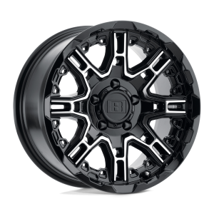 Level 8 - Level 8 SLINGSHOT 18X9 5X5.0 Gloss Black W/ Machined Face|1890LST-05127B71 - Image 2