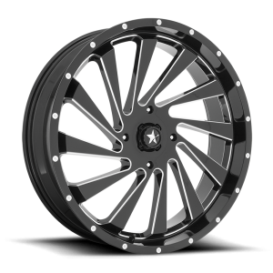 MSA Offroad Wheels - MSA Offroad Wheels M46 BLADE 24X7 4X156 Gloss Black Milled|M46-024756M - Image 2