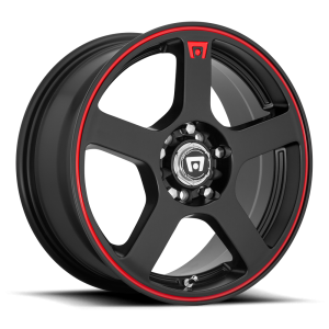 Motegi - Motegi MR116 FS5 16X7 4X100/4.5 Matte Black Red Racing Stripe|MR11667098740 - Image 2