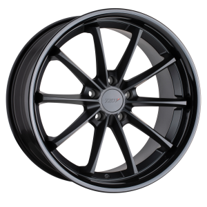 TSW SWEEP 18X9.5 5X112 Matte Black W/ Gloss Black Lip|1895SWP405112B66