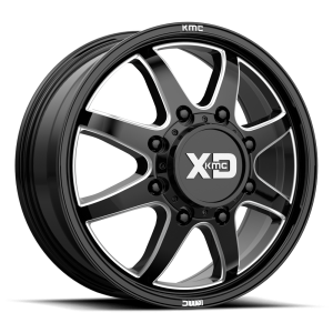 XD - XD XD845 PIKE DUALLY 20X8.25 8X6.5 Gloss Black Milled - Front|XD845208903105 - Image 2