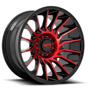 Moto Metal - Moto Metal MO807 22X10 5X5.0 Gloss Black Machined With Red Tint|MO80722050918N - Image 2
