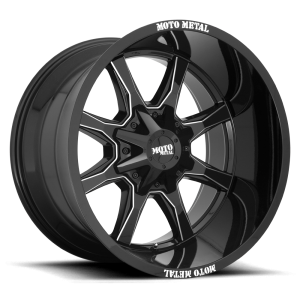 Moto Metal - Moto Metal MO970 17X8 5X5.5/150 Gloss Black With Milled Spoke & Moto Metal On Lip|MO970780863B00 - Image 2