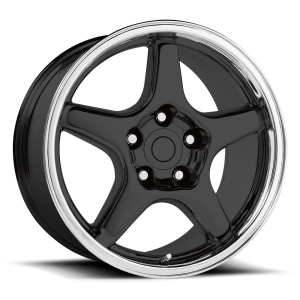 Performance Replicas - Performance Replicas PR103 17X9.5 5X4.75 Gloss Black/Machined Lip|103B-796156 - Image 2
