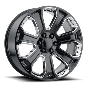 Performance Replicas - Performance Replicas PR113 20X9 6X5.5 Gloss Black With Chrome Accents|113GC-295824 - Image 2