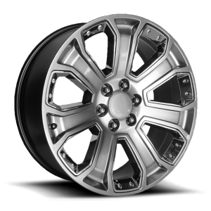 Performance Replicas - Performance Replicas PR113 20X9 6X5.5 Hyper Silver Dark With Chrome Accents|113HC-295824 - Image 2
