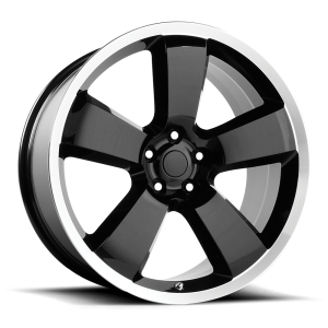 Performance Replicas - Performance Replicas PR119 22X9 5X115 Gloss Black/Machined Lip|119B-2299018 - Image 2