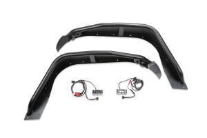 Fabtech - Fabtech JEEP JL/JT TUBE FENDERS FR STL PWDRCOAT BLK TEXTURE FTS24212 - Image 2