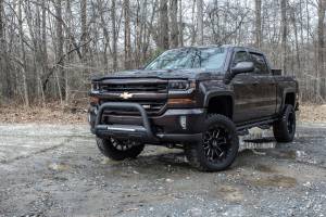 Lund Bull Bar With Led Light Bar-Black 47121201