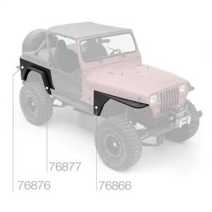 Smittybilt - Smittybilt XRC Front Tube Fenders - Black Textured 76866 - Image 4