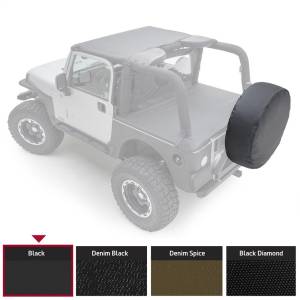 Smittybilt - Smittybilt Spare Tire Cover - Medium Tire (30"-32") - Vinyl Black 773201 - Image 1