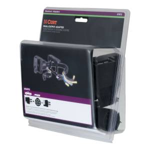 CURT Dual-Output Electrical Adapter (Adds 7-Way RV Blade to 4-Way Flat) 57672