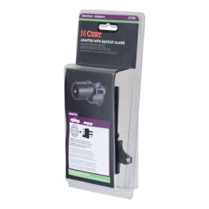 CURT Adapter with Backup Alarm (7-Way RV Blade Vehicle to 4-Way Flat Trailer) 57724
