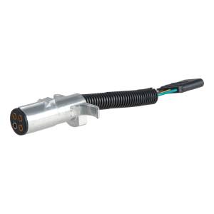 CURT Electrical Adapter (4-Way Round Vehicle to 4-Way Flat Trailer, Packaged) 57444