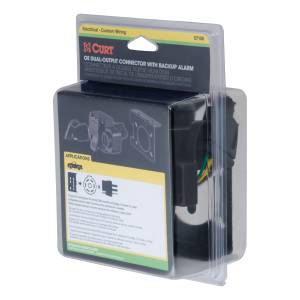 CURT Dual-Output 7 & 4-Way Connector with Backup Alarm (Plugs into Dodge 8-Prong) 57100