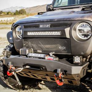 Westin - Westin WJ2 Stubby Front Bumper w/Bull Bar 59-80065 - Image 4