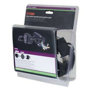 CURT Dual-Output Adapter with Backup Alarm (4-Way Flat to 7-Way RV Blade Trailer) 57102