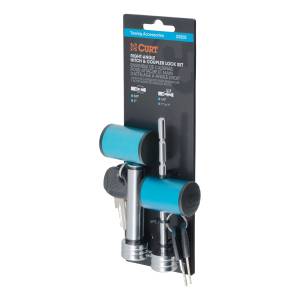 CURT Right-Angle Hitch & Coupler Lock Set (2" Receiver, 1" to 3" Latch) 23505