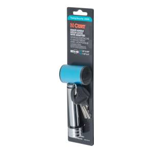 CURT 1/2" Hitch Lock with 5/8" Adapter (1-1/4" or 2" Receiver, Right-Angle, Chrome) 23506