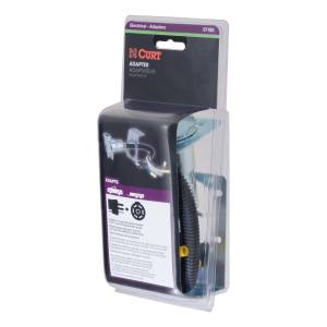 CURT Electrical Adapter with Bracket (4-Way Flat Vehicle to 7-Way RV Blade Trailer) 57185