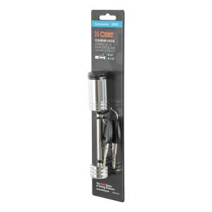 CURT Coupler Lock (1/4" Pin, 2-1/2" Latch Span, Barbell, Chrome) 23522
