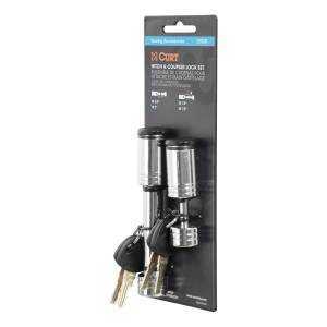 CURT Hitch & Coupler Lock Set (2" Receiver, 7/8" Latch) 23526