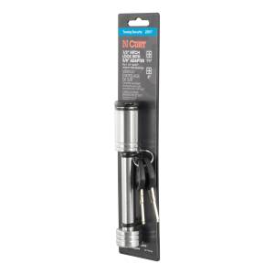 CURT 1/2" Hitch Lock with 5/8" Adapter (1-1/4" or 2" Receiver, Barbell, Stainless) 23517