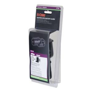CURT Adapter with Backup Alarm (7-Way RV Blade Vehicle to 5-Way Flat Trailer) 57725
