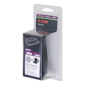 CURT Electrical Adapter (7-Way Round Vehicle to 4-Way Flat Trailer, Packaged) 57041