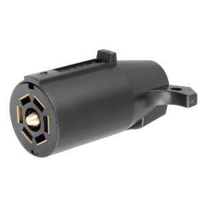 CURT 7-Way RV Blade Connector Plug (Trailer Side, Black Plastic, Packaged) 58141