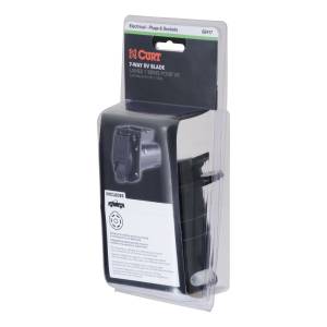 CURT 7-Way RV Blade Connector Socket with Integrated Bracket (Vehicle Side, Packaged) 58417