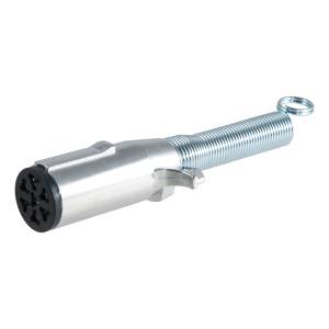 CURT 7-Way Round Connector Plug with Spring (Trailer Side, Packaged) 58181