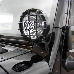 KC HiLiTES Windshield Hinge Light Mount Bracket for Jeep Wrangler JK (2007-2018) - 7316 7316