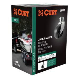 CURT 6" Jack Caster (Fits 2" Tube, 1,200 lbs, Packaged) 28277