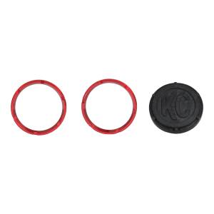KC HiLiTES KC FLEX Bezels - Red ED Coated (pair) 30554