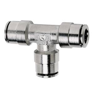 Firestone Ride-Rite Union Tee 3/8 Tubing Nickel; 25 pack 3105