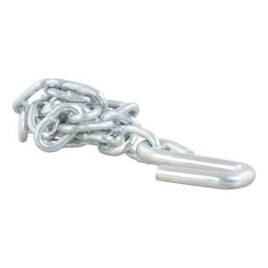 CURT 27" Safety Chain with 1 S-Hook (2,000 lbs, Clear Zinc) 80020