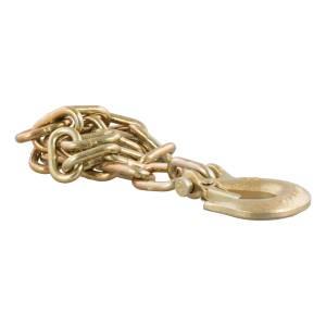 CURT 35" Safety Chain with 1 Clevis Hook (12,600 lbs, Yellow Zinc) 80303