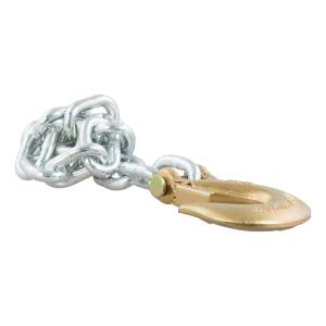 CURT 35" Safety Chain with 1 Clevis Hook (16,200 lbs, Yellow Zinc) 80315