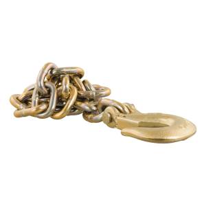 CURT 35" Safety Chain with 1 Clevis Hook (24,000 lbs, Yellow Zinc) 80316
